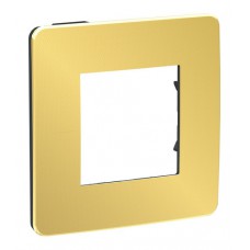 Рамка 1 пост Schneider Electric UNICA NEW STUDIO, два цвета, золото, антрацит