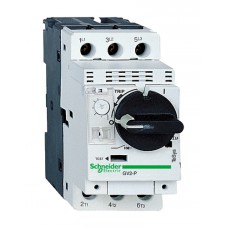 Силовой автомат для защиты двигателя Schneider Electric TeSys GV2 6.3А 3P, термомагнитный расцепитель
