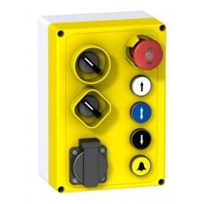Кнопочный пост Schneider Electric Harmony XALF, 5 кнопок, 2 переключателя