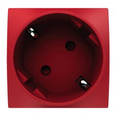 Розетка Schneider Electric ALTIRA, скрытый монтаж, с заземлением, со шторками, красный