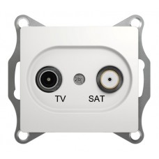 Розетка TV-SAT Schneider Electric GLOSSA, одиночная, белый