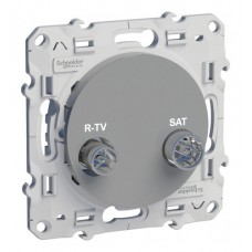 Розетка TV-SAT Schneider Electric ODACE, оконечная, алюминий