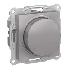 Светорегулятор поворотно-нажимной Schneider Electric ATLASDESIGN, 630 Вт, для LED 10-315 Вт/ВА , алюминий