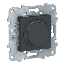Светорегулятор поворотно-нажимной Schneider Electric UNICA NEW Wiser, 200 Вт, LED 7-100ВА, антрацит