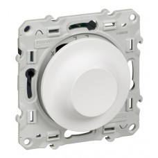 Светорегулятор поворотно-нажимной Schneider Electric ODACE, 40-600 Вт, белый