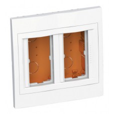 Коробка скрытого монтажа Schneider Electric 2x2 вертикальная рамка R9003