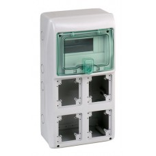 Распределительный шкаф Schneider Electric KAEDRA, 8 мод., IP65, навесной, пластик, зеленая дверь