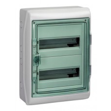 Распределительный шкаф Schneider Electric KAEDRA, 24 мод., IP65, навесной, пластик, зеленая дверь