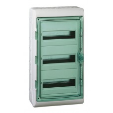 Распределительный шкаф Schneider Electric KAEDRA, 54 мод., IP65, навесной, пластик, зеленая дверь