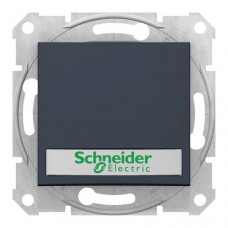 Выключатель Schneider Electric 1-клавишный кнопочный SEDNA, с подсветкой, скрытый монтаж, графит